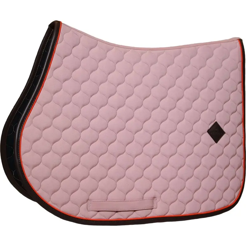 Kentucky Horsewear Onion Quilt Leather Jumping Saddle Pad In Vintage Rose 1