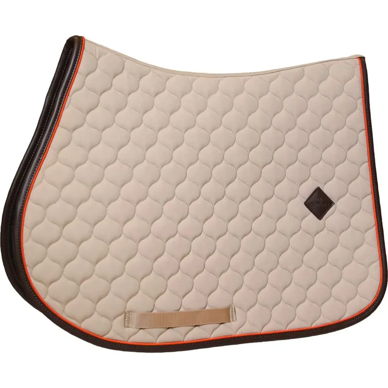 Kentucky Horsewear Onion Quilt Leather Neon Jumping Saddle Pad – Beige 1