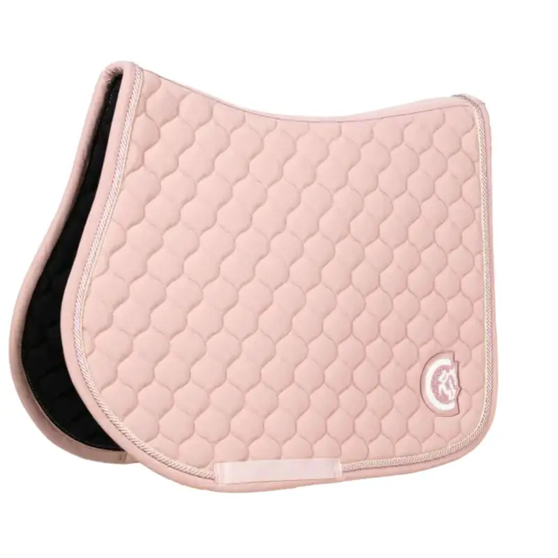 Kentucky Horsewear Onion Quilt Saddle Pad – 3D Jump Logo, Dusty Rose 1