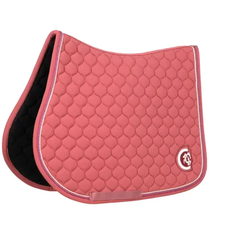 Kentucky Horsewear Onion Quilt Saddle Pad – 3D Jump Logo, Fuchsia 1