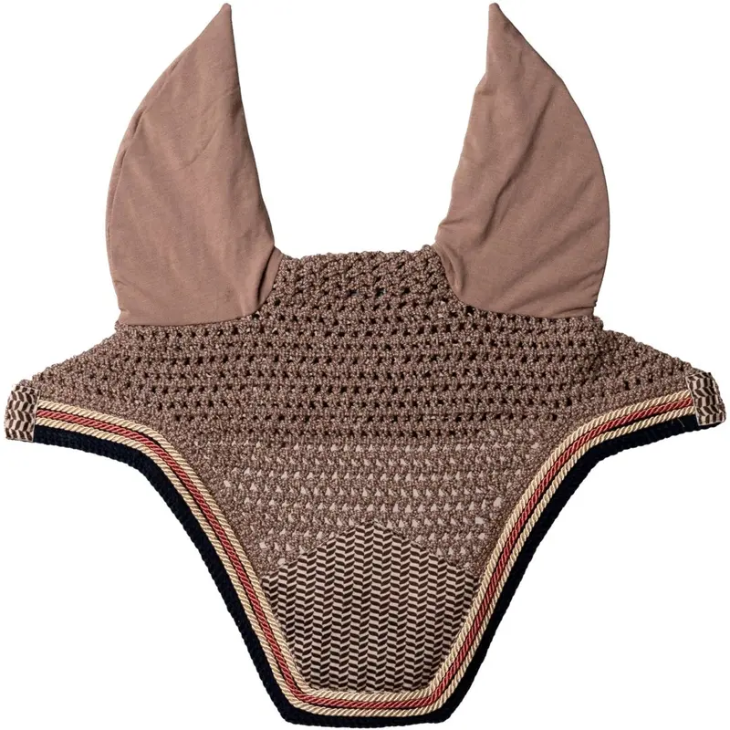 Kentucky Horsewear Wellington Tartan Fly Mask In Burgundy And Navy 1