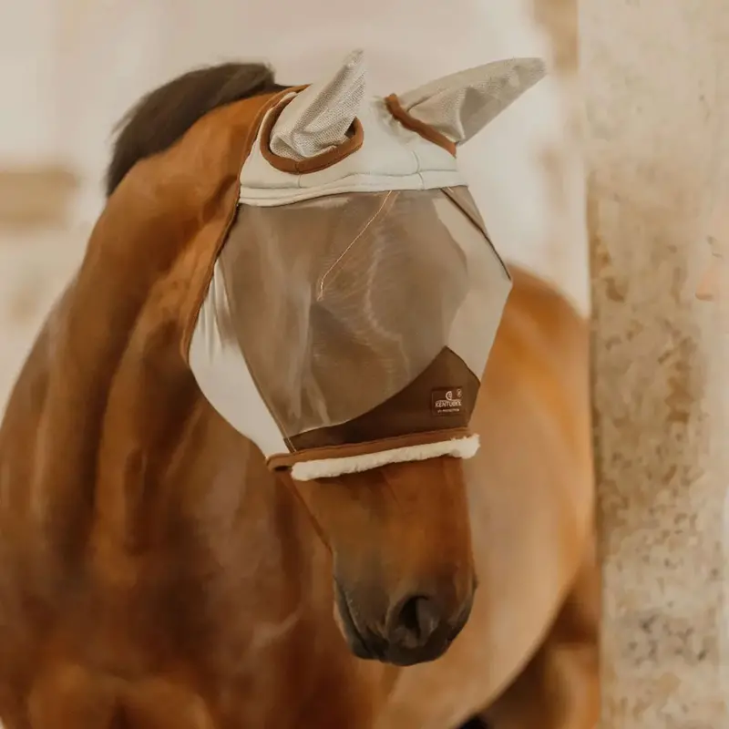 Kentucky Skin-Friendly Fly Mask With Ears – Silver 1