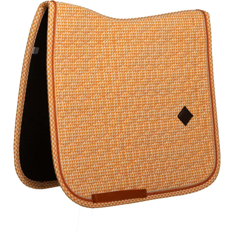 Kentucky Velvet Dressage Saddle Pad – Orange Flags Pattern 1