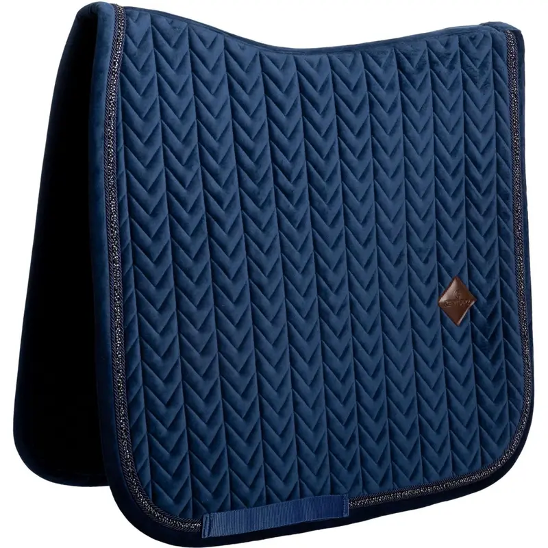 Kentucky Velvet Mini Pearls Dressage Saddle Pad – Navy 1