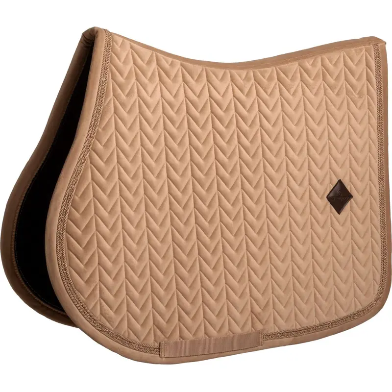 Kentucky Velvet Mini Pearls Jumping Saddle Pad – Beige 1