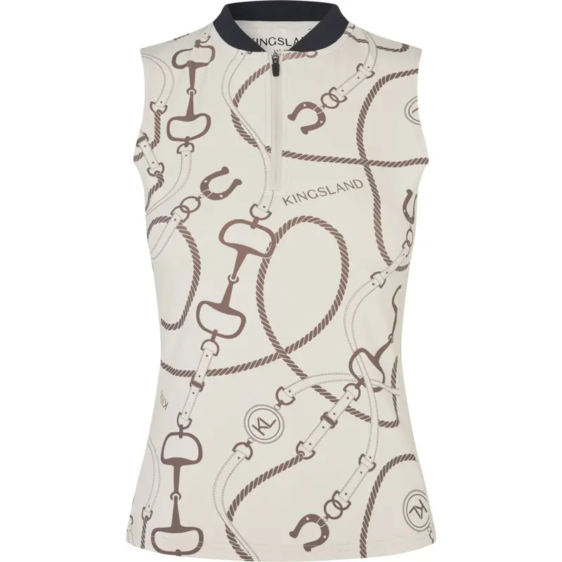 Kingsland Kllarissa Sleeveless Top – Rainy Day Design 1