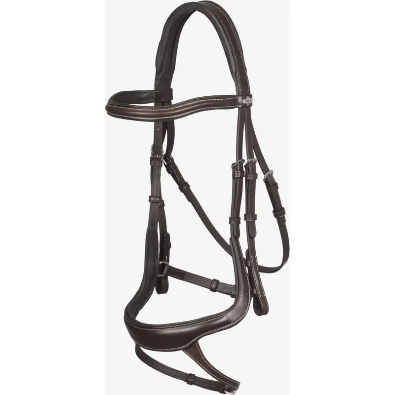 Lemieux Arika Split Noseband Bridle – Havana Brown 1