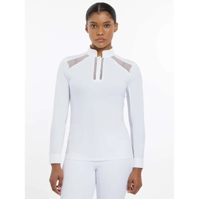 Lemieux Camille Long-Sleeve Competition T-Shirt – White 1