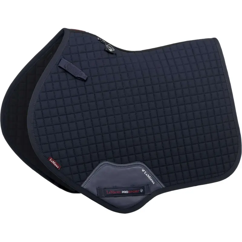 Lemieux Cotton Square Close Contact Saddle Pad In Navy Blue 1