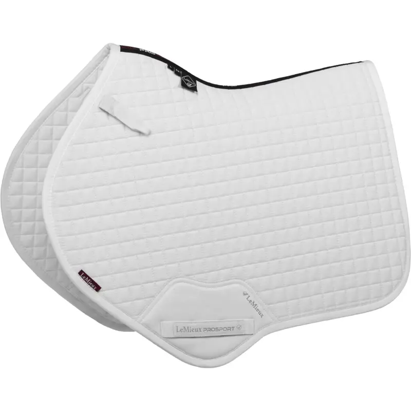 Lemieux Cotton Square Close Contact Saddle Pad – White 1