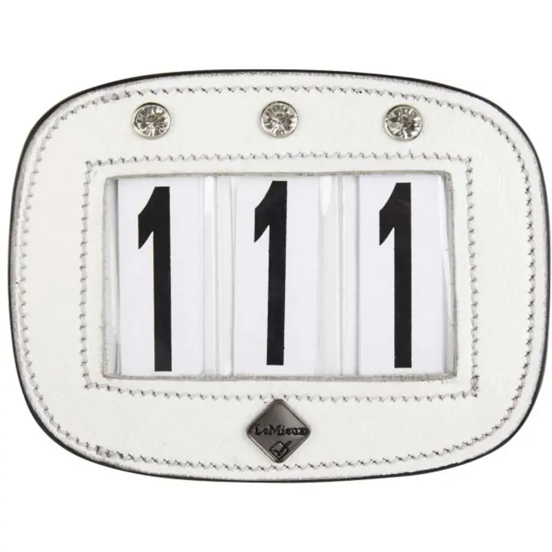 Lemieux Diamond-Embellished White Saddle Pad With Numbers 1