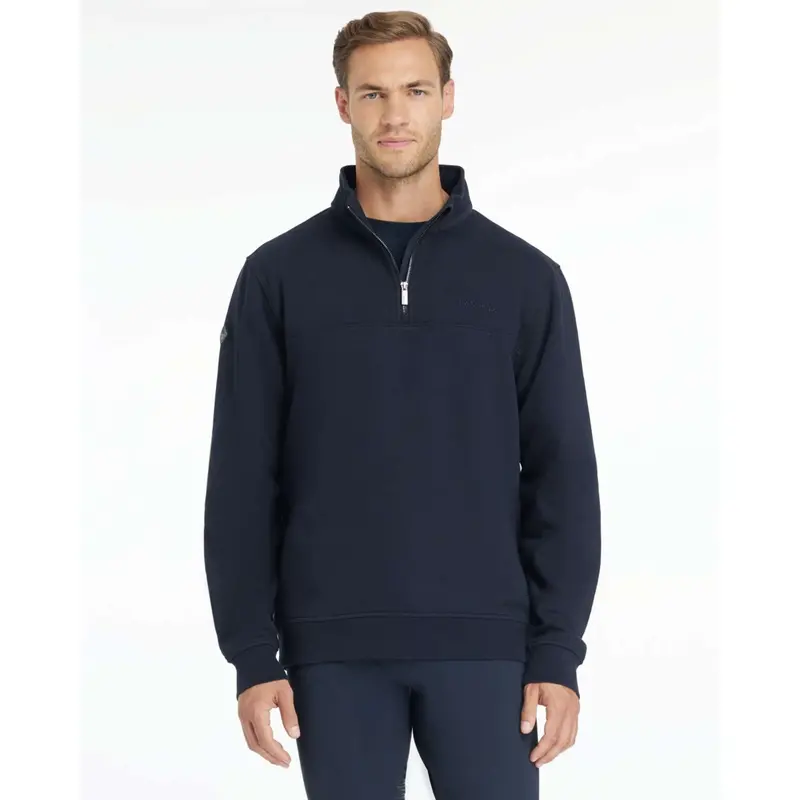 Lemieux Quarter-Neck Men’S Riding Sweater – Navy 1