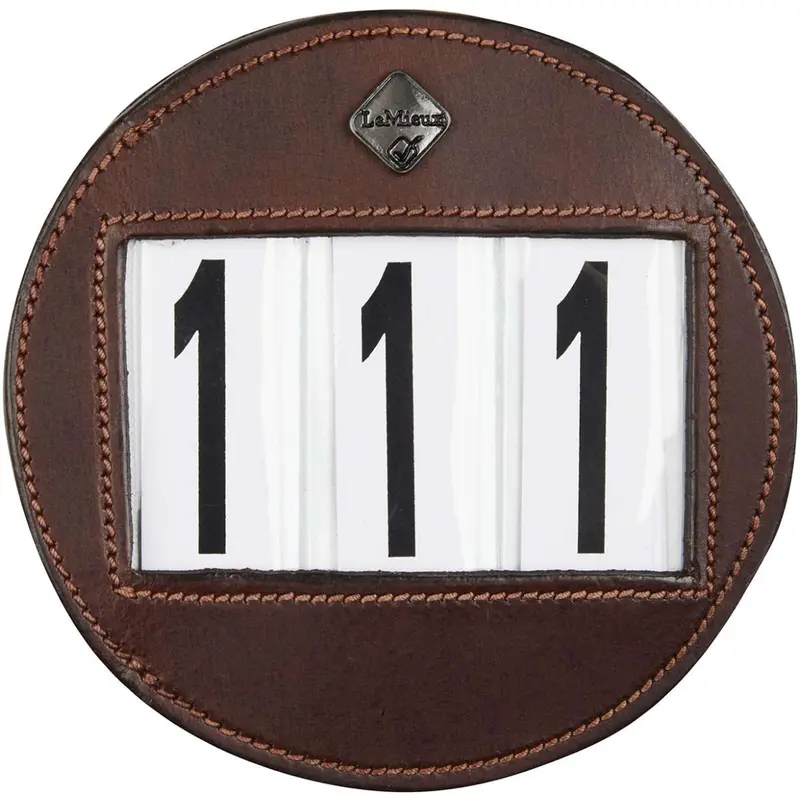 Lemieux Round Brown Competition Number Patches 1