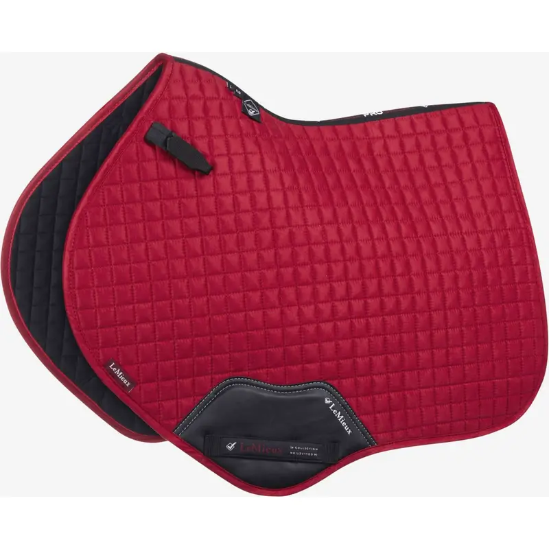 Lemieux Suede Square Close Contact Saddle Pad – Chilli Red 1