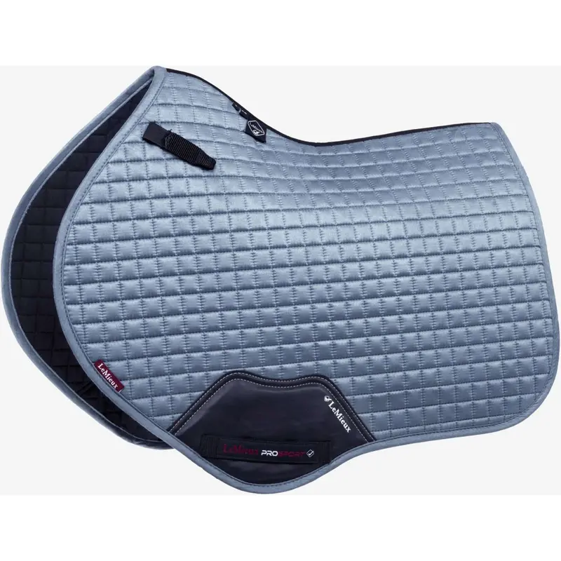 Lemieux Suede Square Close Contact Saddle Pad – Ice Blue 1