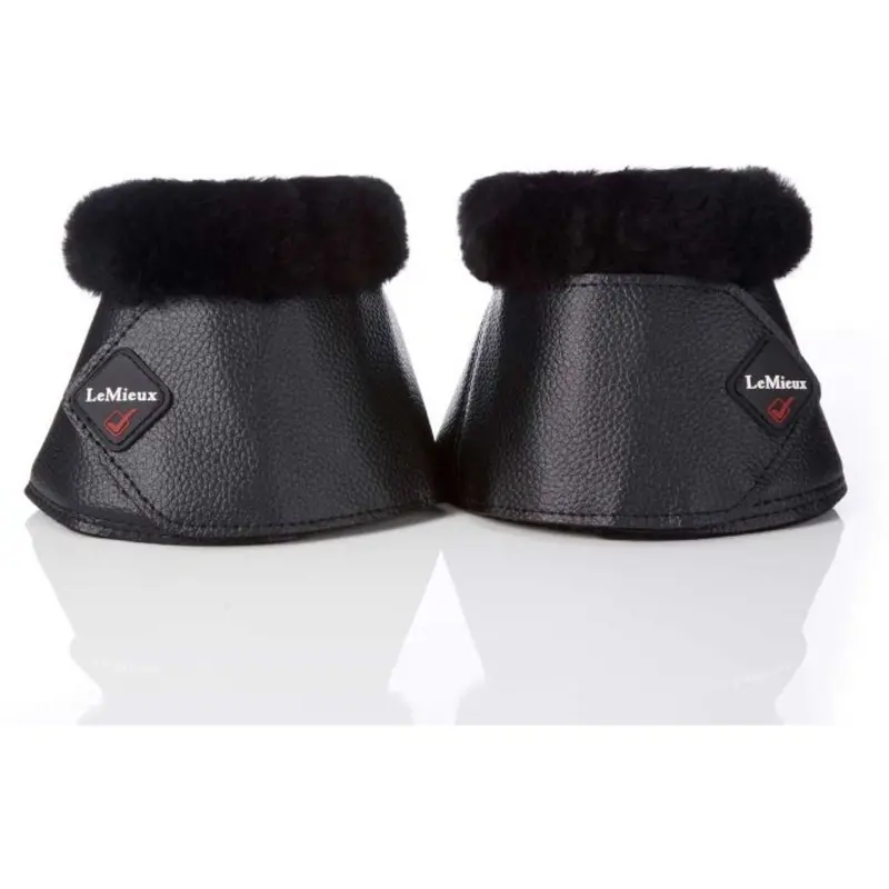 Lemieux Wrapround Fleece-Lined Black Lamb Skin Jump Boots 1