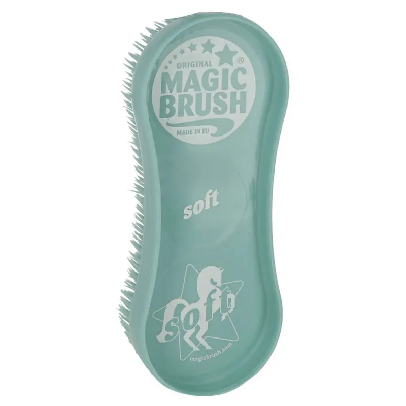 Magic Brush Soft Turquoise Grooming Brush For Sensitive Coats 1