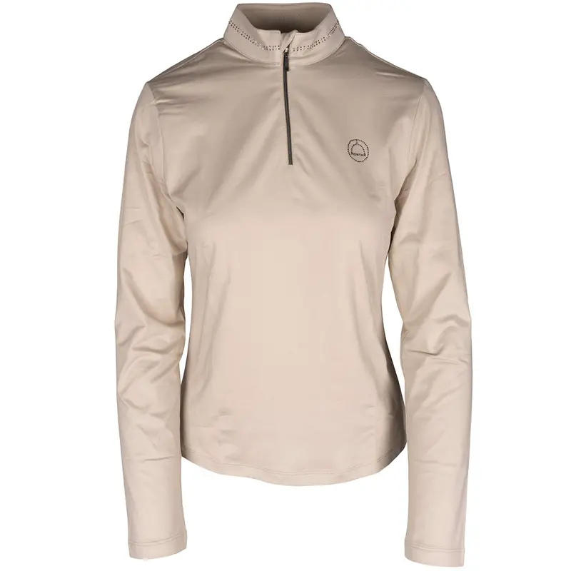 Montar Moellinor Long-Sleeve Riding Top In Grey Beige 1