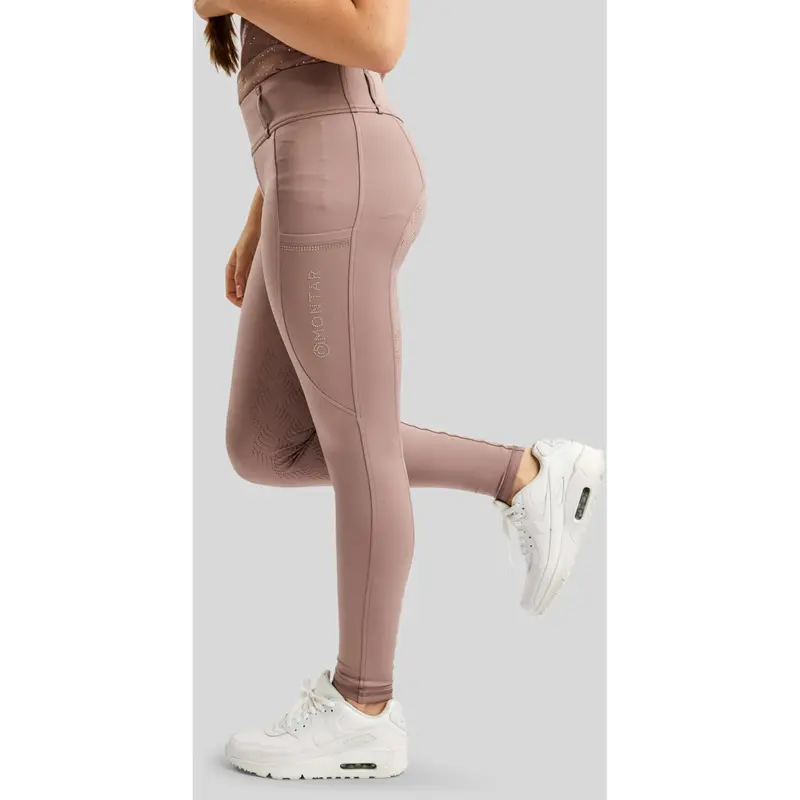 Montar Moeverlisa Kids Full-Grip Riding Leggings – Blush 1