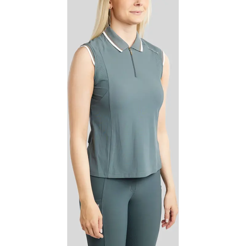 Montar Moottilia Sleeveless Polo – Dark Slate 1