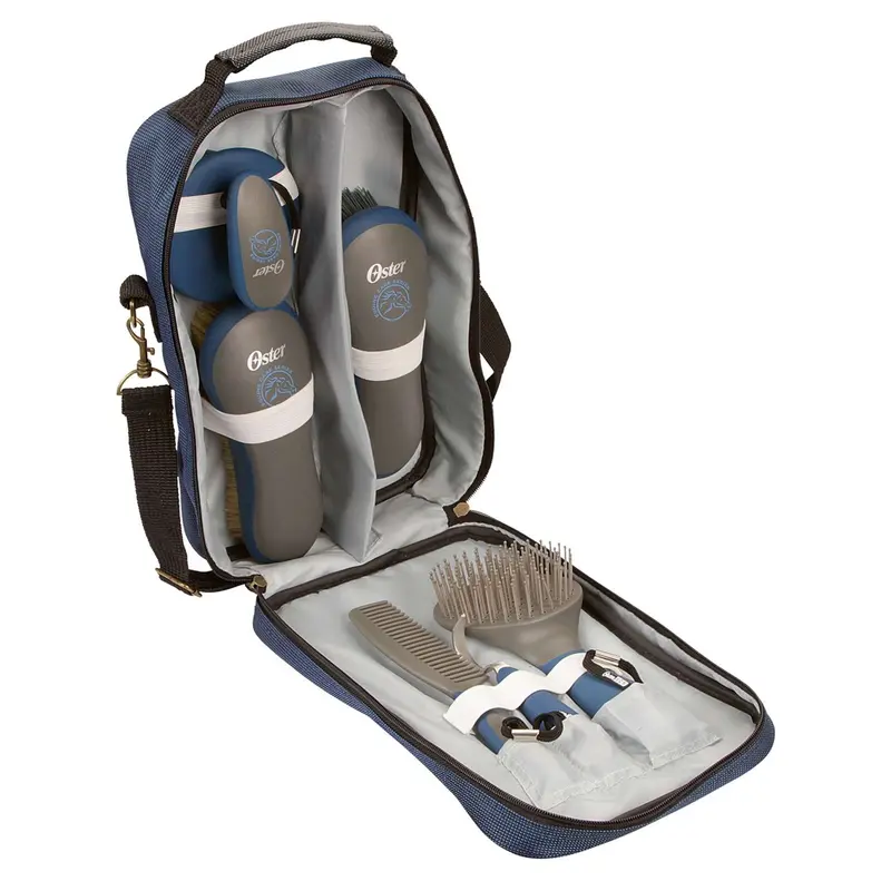 Oster 6-Piece Grooming Kit In Blue Carry Bag 1