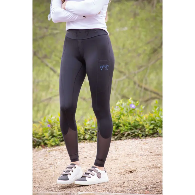 Pénéllope Delphe Full-Grip Black Riding Leggings 1