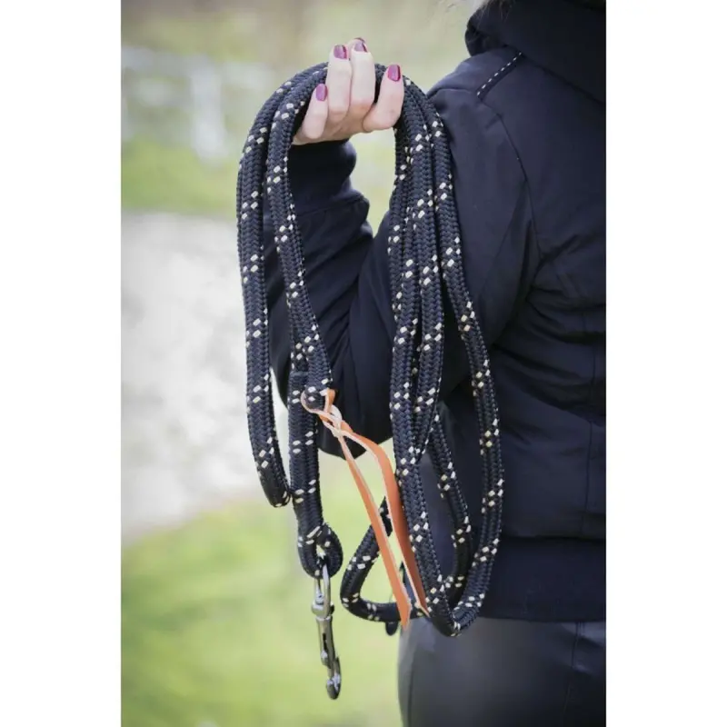 Penelope Ethological Halter In Black And Camel 1