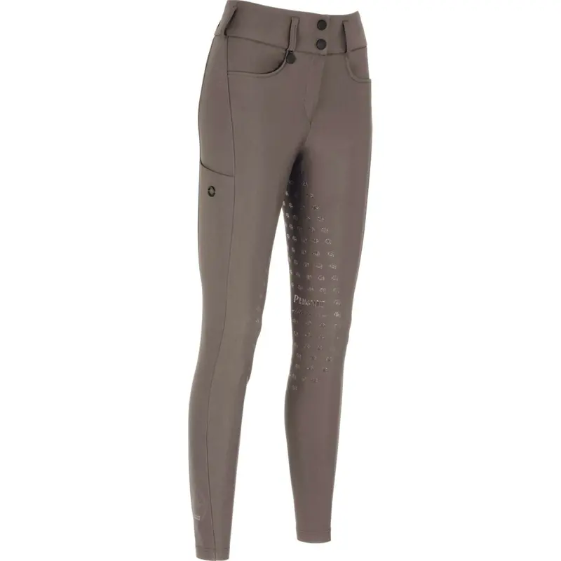 Pikeur Amia Sd Riding Tights – Taupe, Stretch Fabric With Subtle Seam Detailing 1