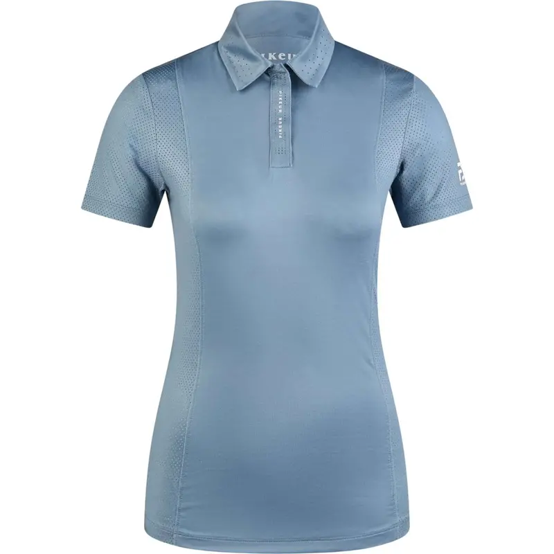 Pikeur Ash Blue Short-Sleeve Polo Shirt Ss26 1
