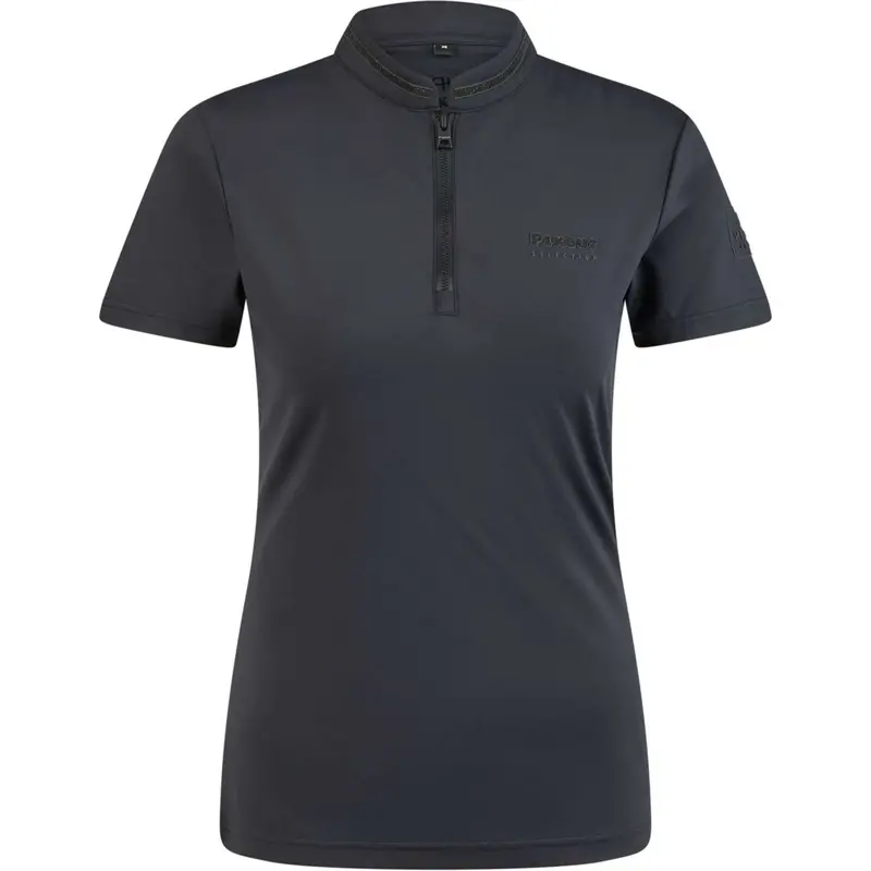 Pikeur Black Full-Zip Performance T-Shirt Ss26 1
