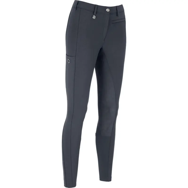 Pikeur New Lugana Mid-Rise Riding Tights – Full Seat Grip, Dark Shadow Grey 1