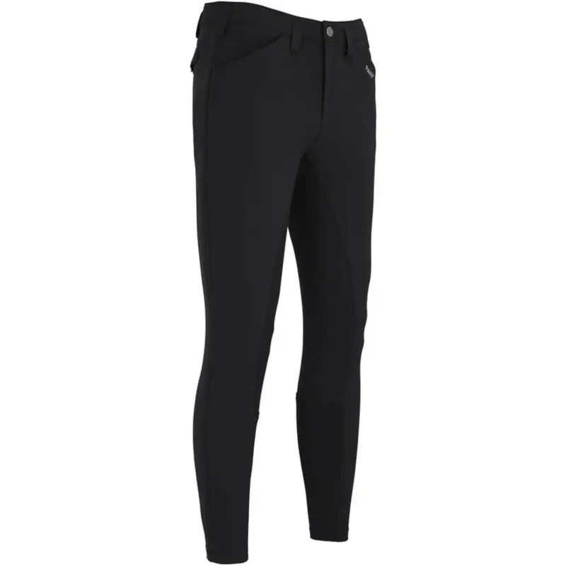 Pikeur Rossini New Leather-Seat Black Riding Tights 1