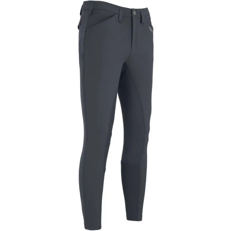 Pikeur Rossini New Leather-Seat Riding Tights In Dark Shadow 1