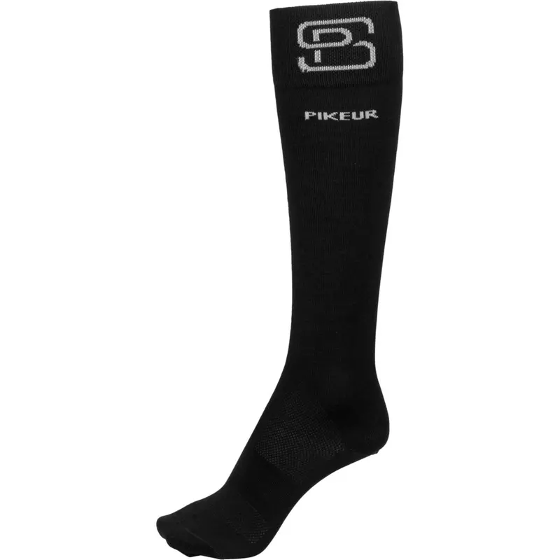 Pikeur Sports Mesh Performance Socks In Black 1
