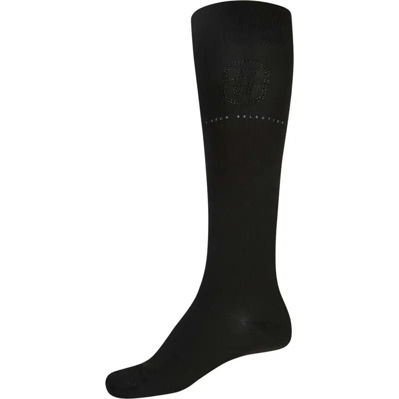 Pikeur Women'S Equestrian Logo Crew Socks – Ss26 Black 1