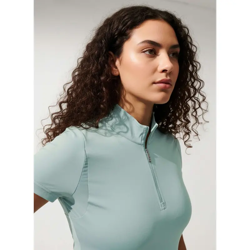 Ps Of Sweden Everly Quote Riding Shirt – Arctic Aqua 1