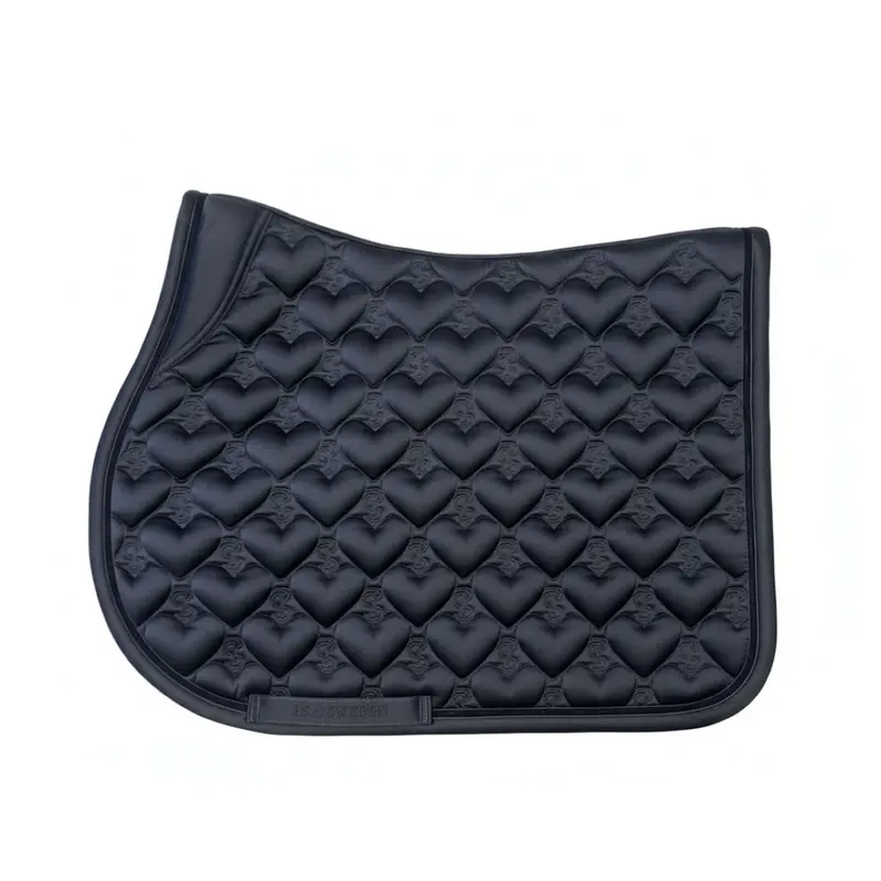 Ps Of Sweden Heart Jump Saddle Pad In Marine Blue 1
