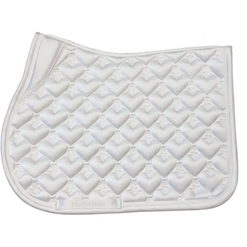 Ps Of Sweden Heart-Shaped Jumping Saddle Pad In White 1