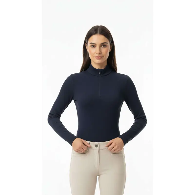 Ps Of Sweden Ryder Ribbed Long-Sleeve Top In Navy 1
