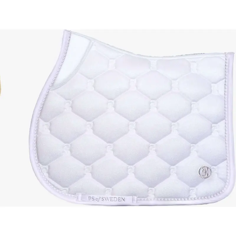 Ps Of Sweden Stardust Pearl Jumping Saddle Pad In White 1