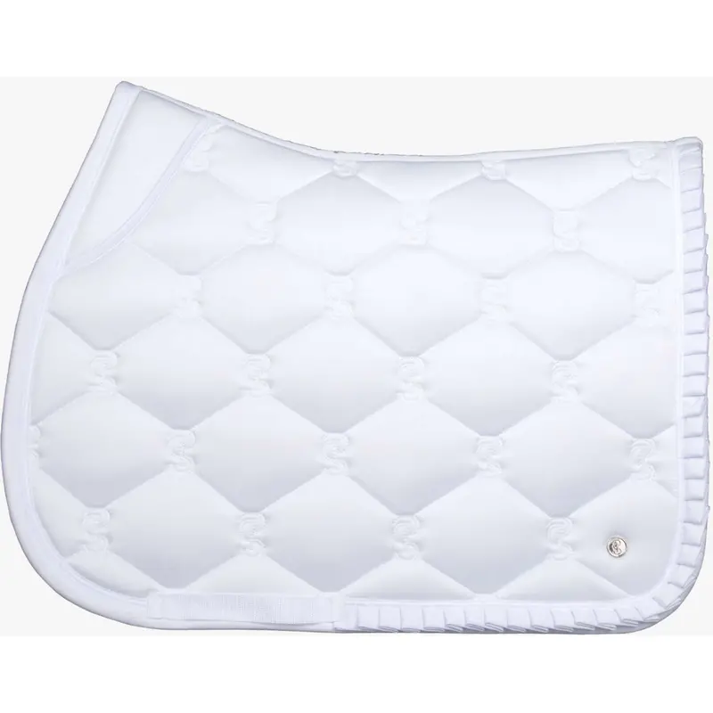Ps Of Sweden White Jumping Saddle Pad – Ruffle Design 1