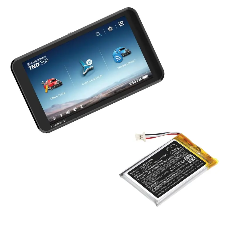 Rand Mcnally Tnd-540/Tnd-550 Gps Battery – 3.7V Li-Polymer, 1000Mah, 3.7Wh (Top 523450) 1