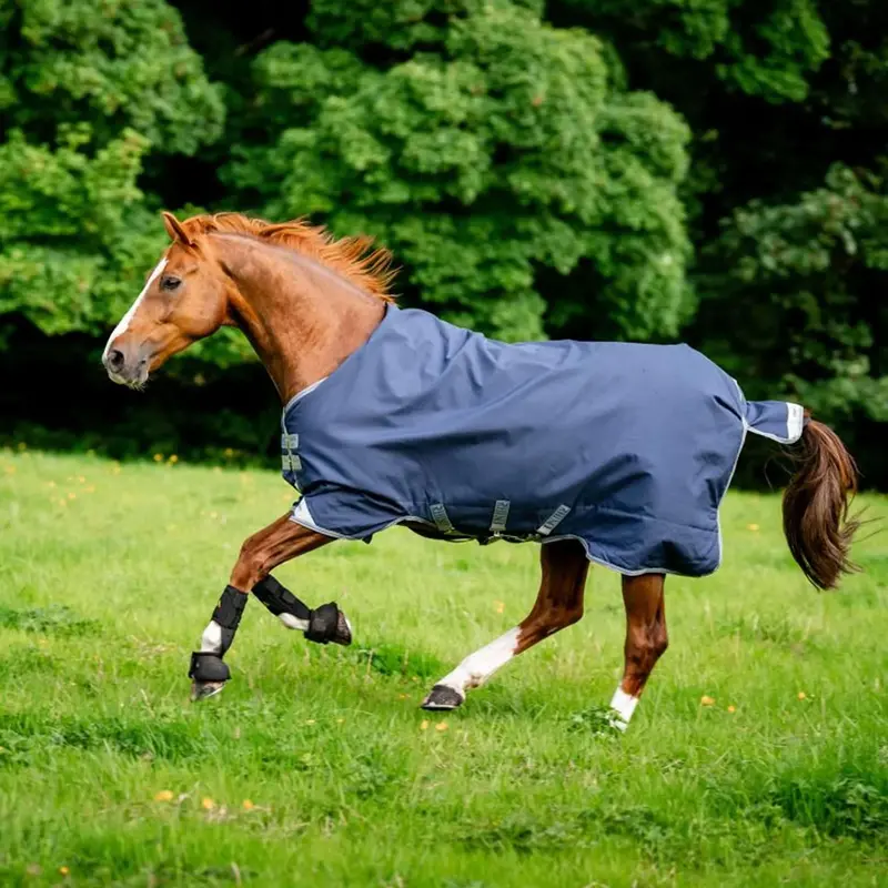 Rhino Original Lightweight Turnout Rug – Navy/Titanium Grey (0G) 1