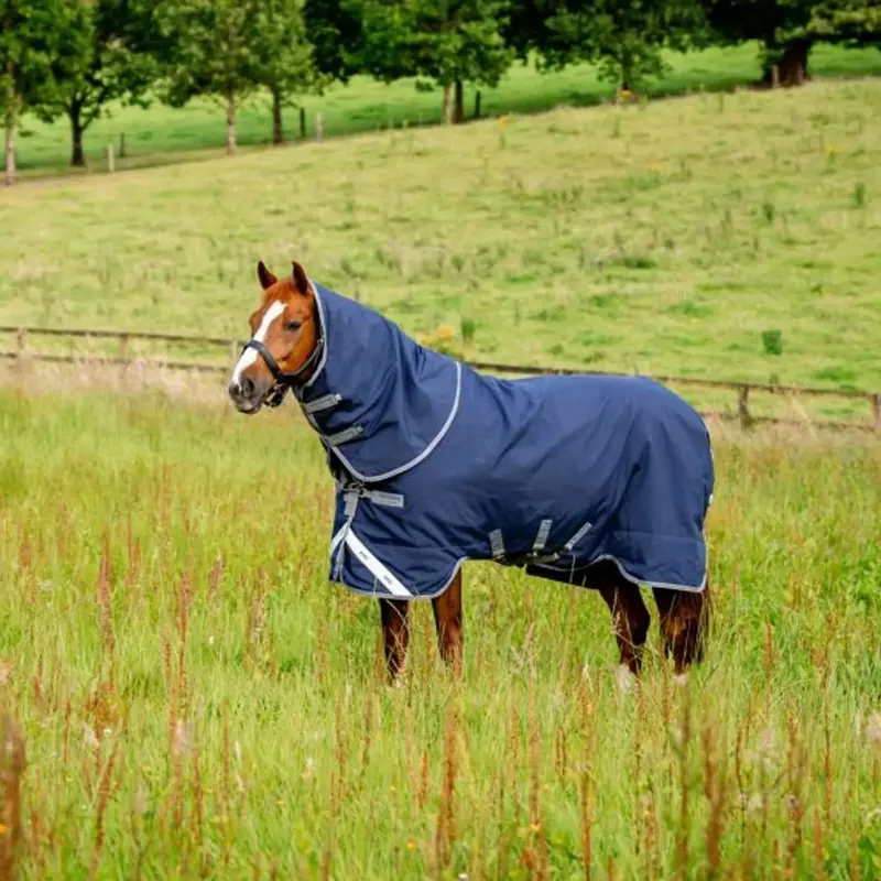 Rhino Plus Lightweight Turnout Rug – Navy/Titanium Grey (0G) 1