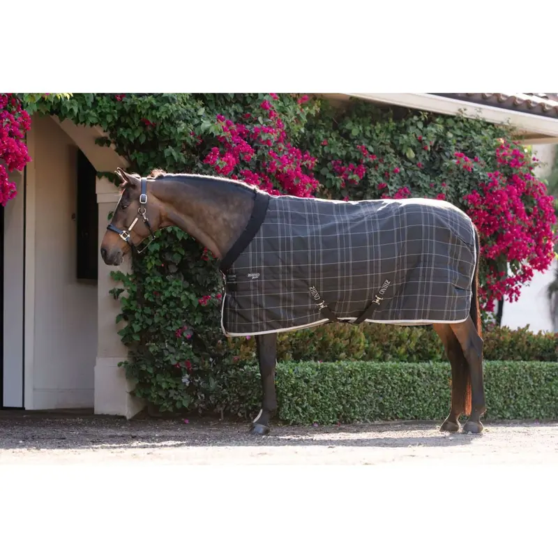 Rhino Pony Stable Blanket – 100G, Black/Grey/White Check 1