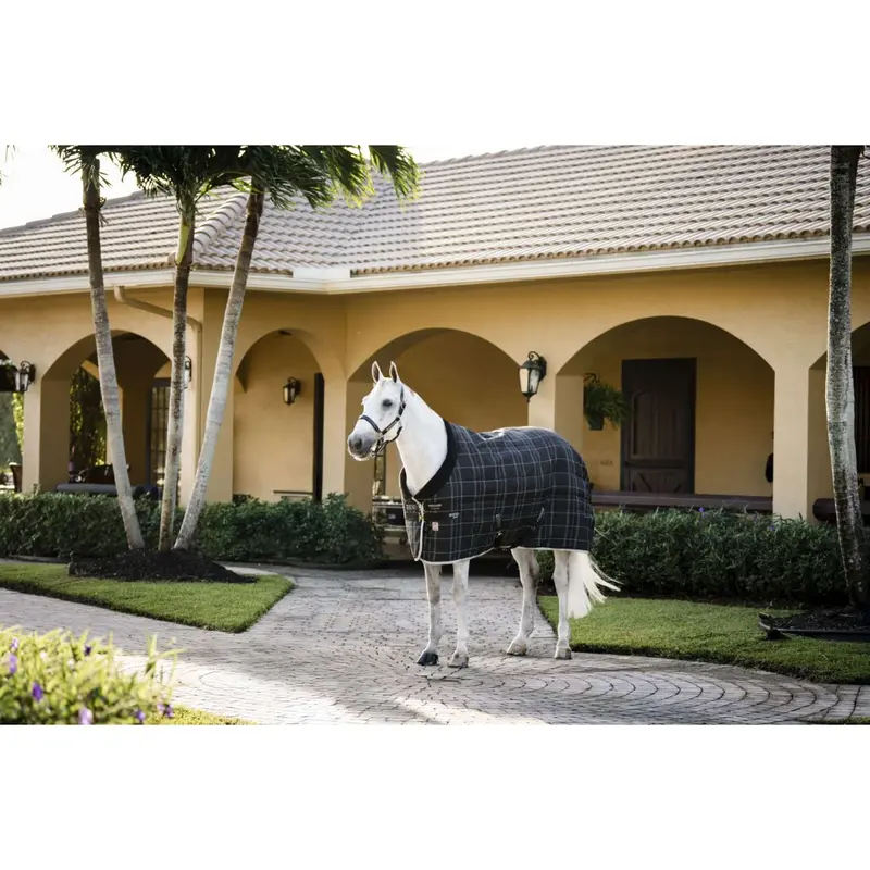 Rhino Stable Blanket – 250G Varilayer, Black/Grey/White Check 1