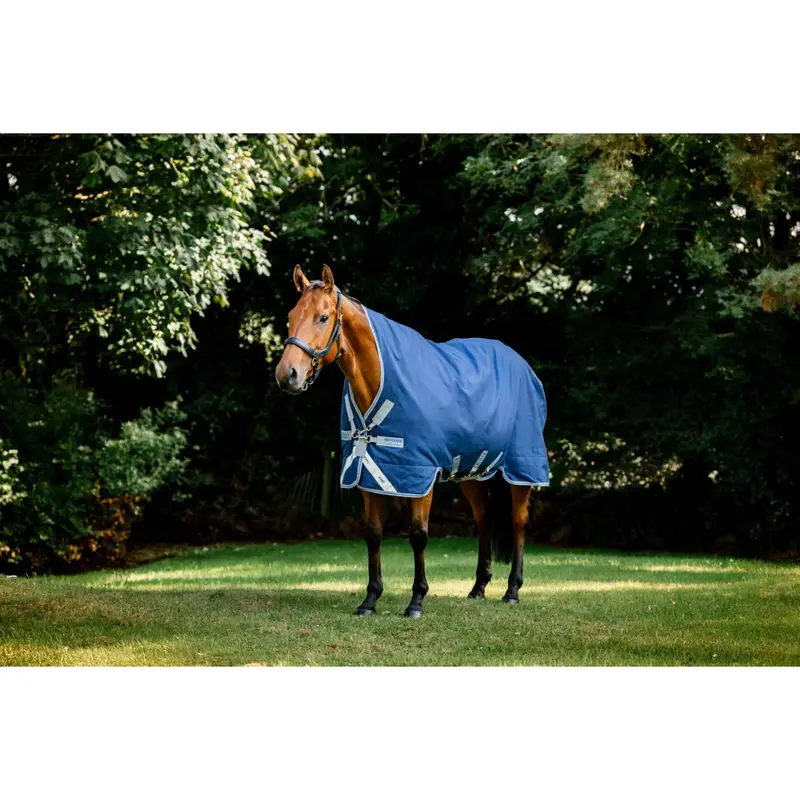 Rhino Wug Medium Turnout Blanket – 250G Varilayer, Navy/Titanium Grey 1