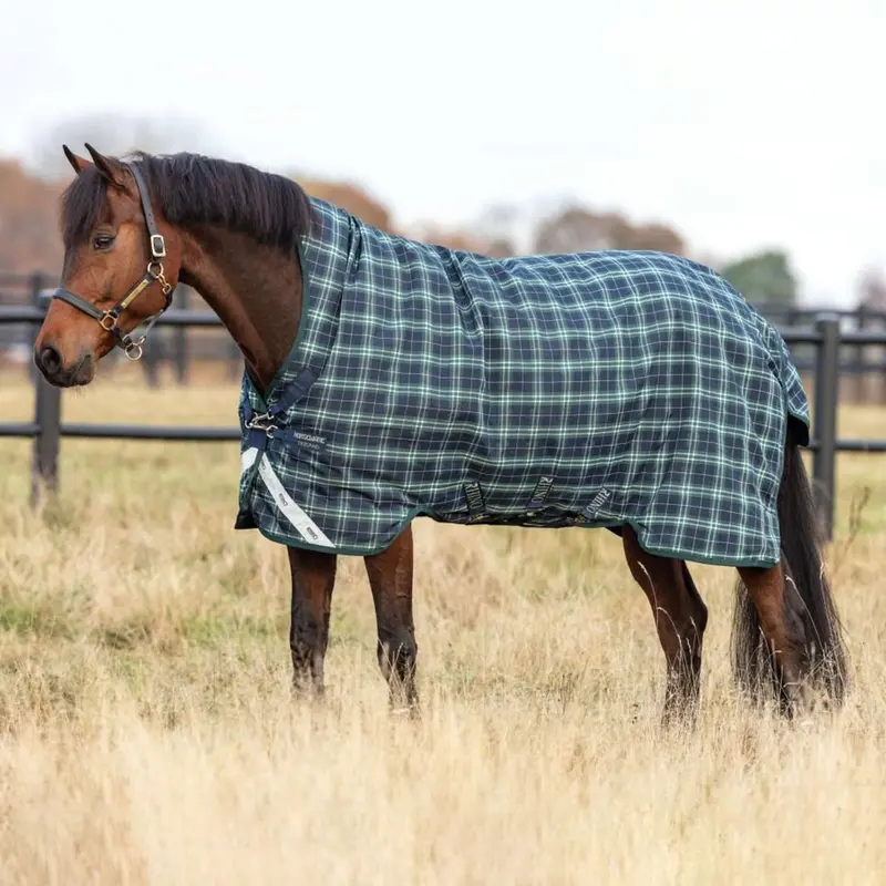 Rhino Wug Medium-Weight 250G Hunter Check Turnout Rug 1