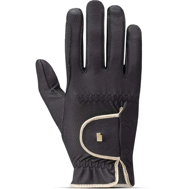 Roeckl Lona Black And Gold Riding Gloves 1