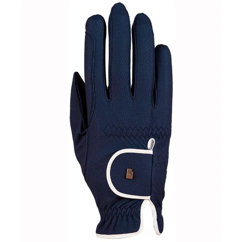 Roeckl Lona Roeck-Grip Riding Gloves With Navy/White Lining 1